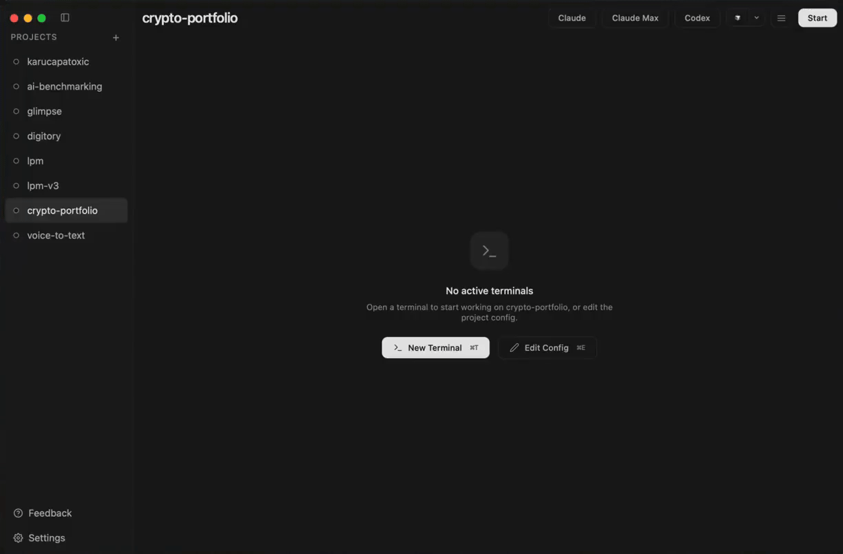 Adding an action to a project in lpm desktop app