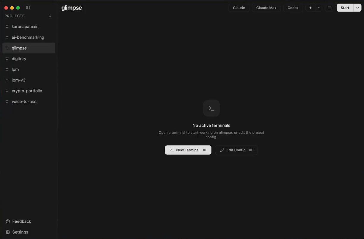 Launching Claude Code on a project in lpm desktop app